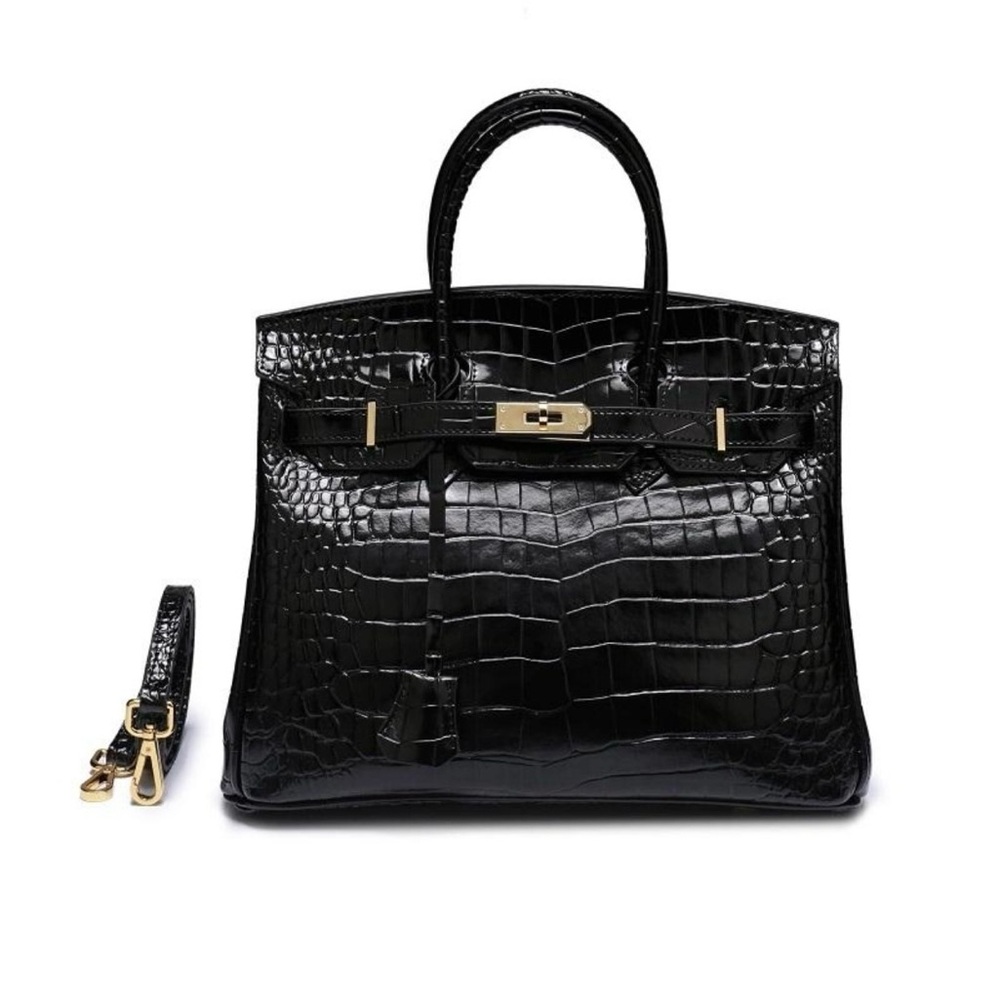 🐊GENUINE LEATHER Croc Print Handbag NEW